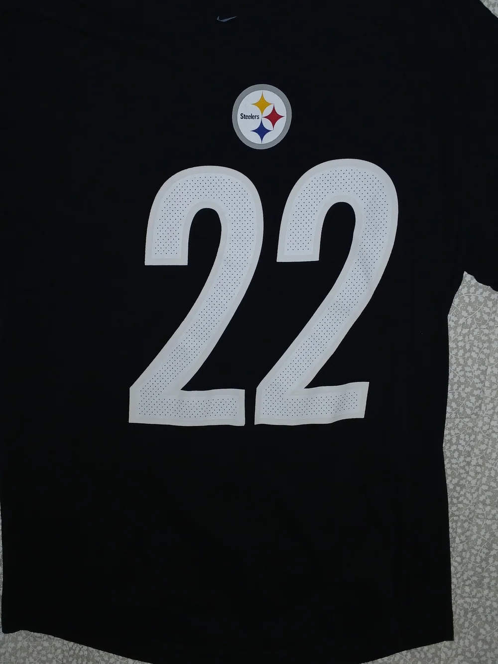 Nike Black Pittsburgh Steelers #22 Mens Official NFL Football Tee Sz Med T-Shirt